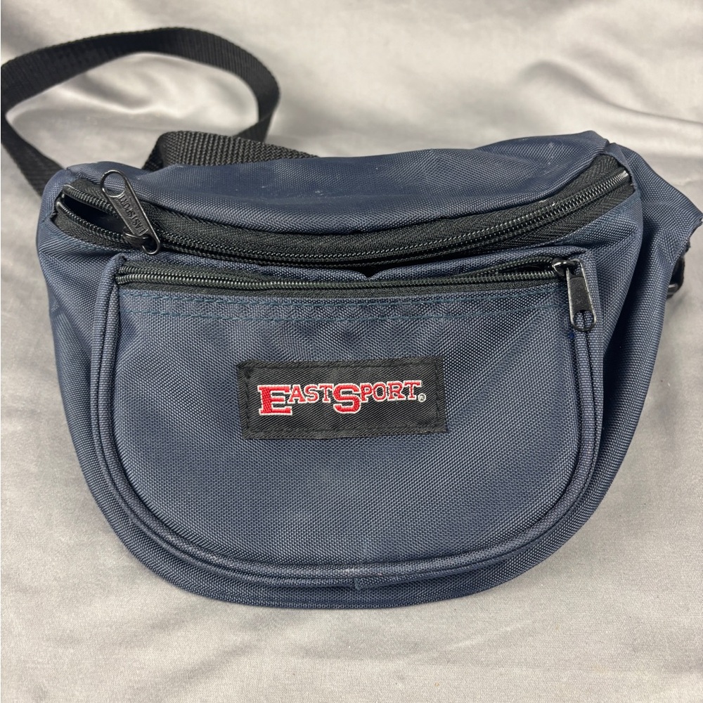 EastSport Outdoor Company FANNY PACK Vintage 1990s Navy Blue Waist Belt Bag Y2K